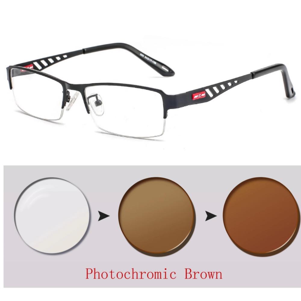 Фотохромные очки для мужчин и женщин, очки для близорукости, готовые очки, студенческие очки для близорукости, очки 0 -0,5 -1 -1,25 -1,5 -1,75 -6