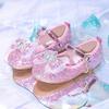 Girls Crystal Dress Shoes Glitter Butterfly Low Top Kids Party Wedding