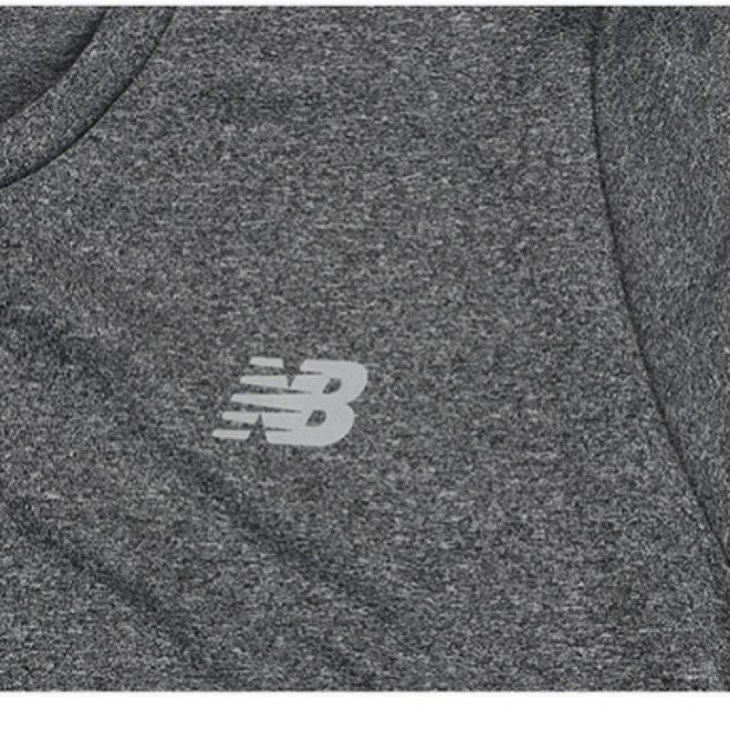 New Balance Женские футболки Heathertech Long Short Sleeve TeeS Темно-серые