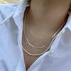 Bebello [Bs-399] Многослойное колье-змея из серебра 925 пробы