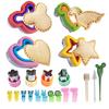 21Pcs/Set Sandwich Cutters for Kids Uncrustables Sandwich Maker Bread Decruster Pancake Maker Small Cookie Cutters