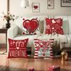 Pillowcase Valentine's Day Linen Print Sofa Decorative Cushion Cover