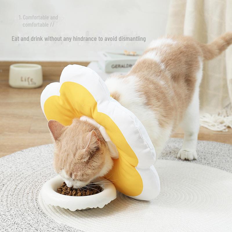 Ошейник для животных Sunflower Pet Recovery Collar — оголовье против облизывания для собак и кошек.