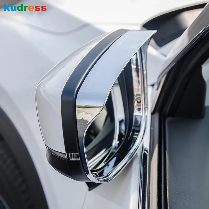 Для Mazda CX5 CX-5 KF CX-8 2017--2024 Хромированные Накладки-Козырьки на Зеркала Заднего Вида Автомобиля Защита от Дождя Солнцезащитные Козырьки Аксессуары
