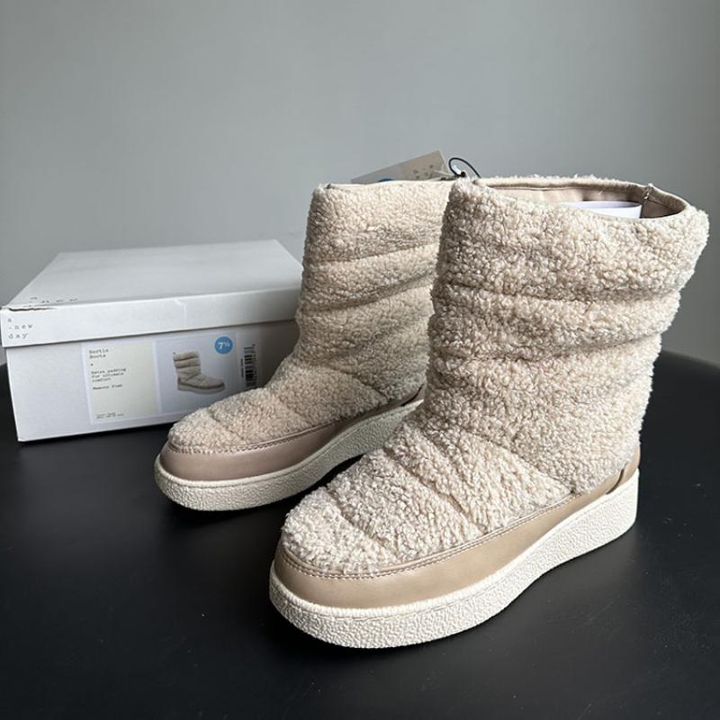 Модные утолщенные плюшевые меховые теплые домашние зимние сапоги хлопковые женские тапочки домашние сапоги простые однотонные зимние пушистые туфли на платформе