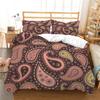 Комплект постельного белья с 3D-принтом пейсли, одеяло и наволочка в богемном стиле, 2/3 шт. AU220 * 240, полный размер, мягкое и быстросохнущее украшение для дома