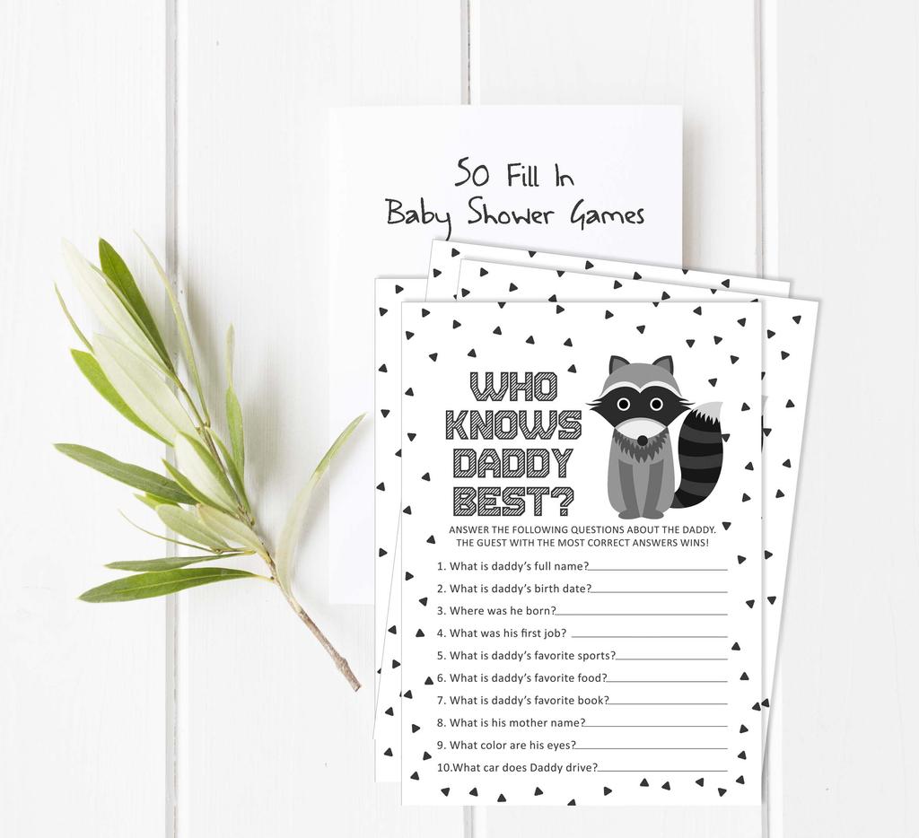 Inkdotpot Игровой набор «Животные джунглей» для вечеринки по случаю рождения ребенка из 50 игр «Азбука для малышей»