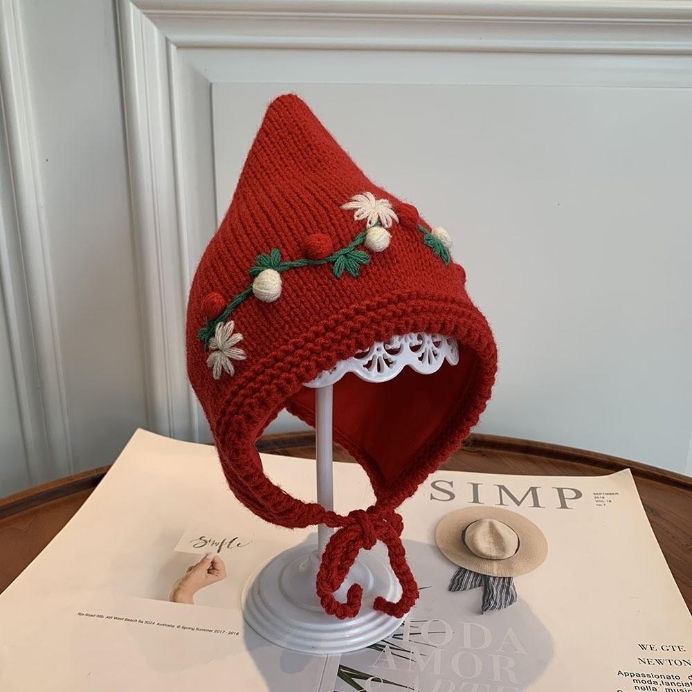Windproof Baby Knitted Hat Ear Protection Toddler Beanies Hat Infant Pullover Hat For Baby Girl