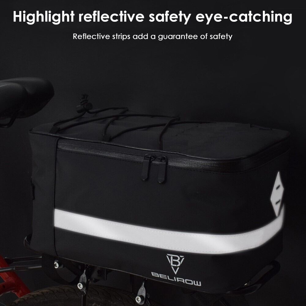 PVC Bicycle Rear Seat Bag - Waterproof Trunk Pannier with Ample Storage Space for Cycling Accessories - Durable and Easy To Install Bike Rack Bag