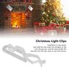 60Pcs White/Black Christmas Light Clips 1.8 x 2 x 8.5cm Outdoor Light Clips  Outdoor