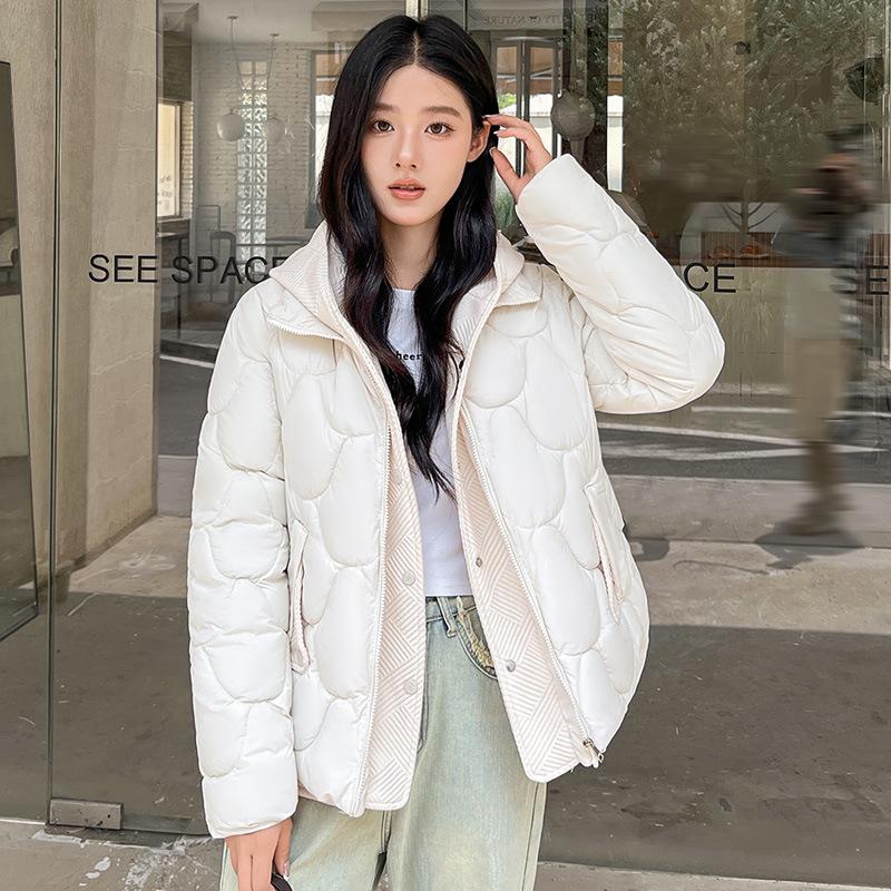Winter new warm cotton-padded jacket thickened hooded jacket short fake two-piece down cotton-padded jacket women's niche cotton-padded jacket
