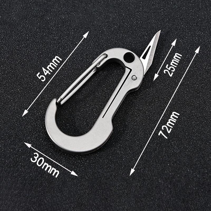 Многофункциональный альпинистский нож из титанового сплава TC4 с пряжкой, острый, из нержавеющей стали, карманный, мини, складной, брелок, EDC, мультитул
