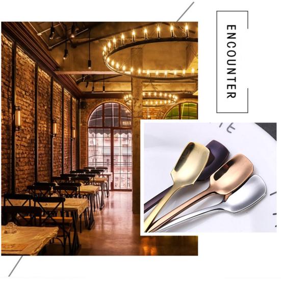 Ложка из нержавеющей стали для кухни с длинной ручкой для кофе, десерта, коктейля, размешивания