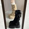 But Knee Boots, Children's Autumn and Winter New Thick-soled Suede Stacking Boots, Two Wear Knight Boots