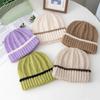New Style Slouchy Winter Hats Beanie Cap Y2k Warm Cap For Women Casual Solid Color Decor Winter Outdoor Knitted Girl Hats