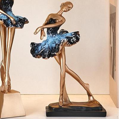Фигурка балерины, статуэтка балерины, настольный подарок, художественное ремесло, скульптура из смолы для