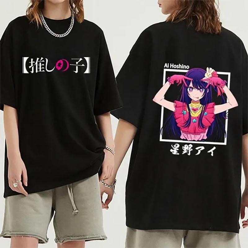 Hot Anime T Shirt Ai Hoshino Graphic Print Short Sleeve Fashion Casual Round Neck Loose Tees