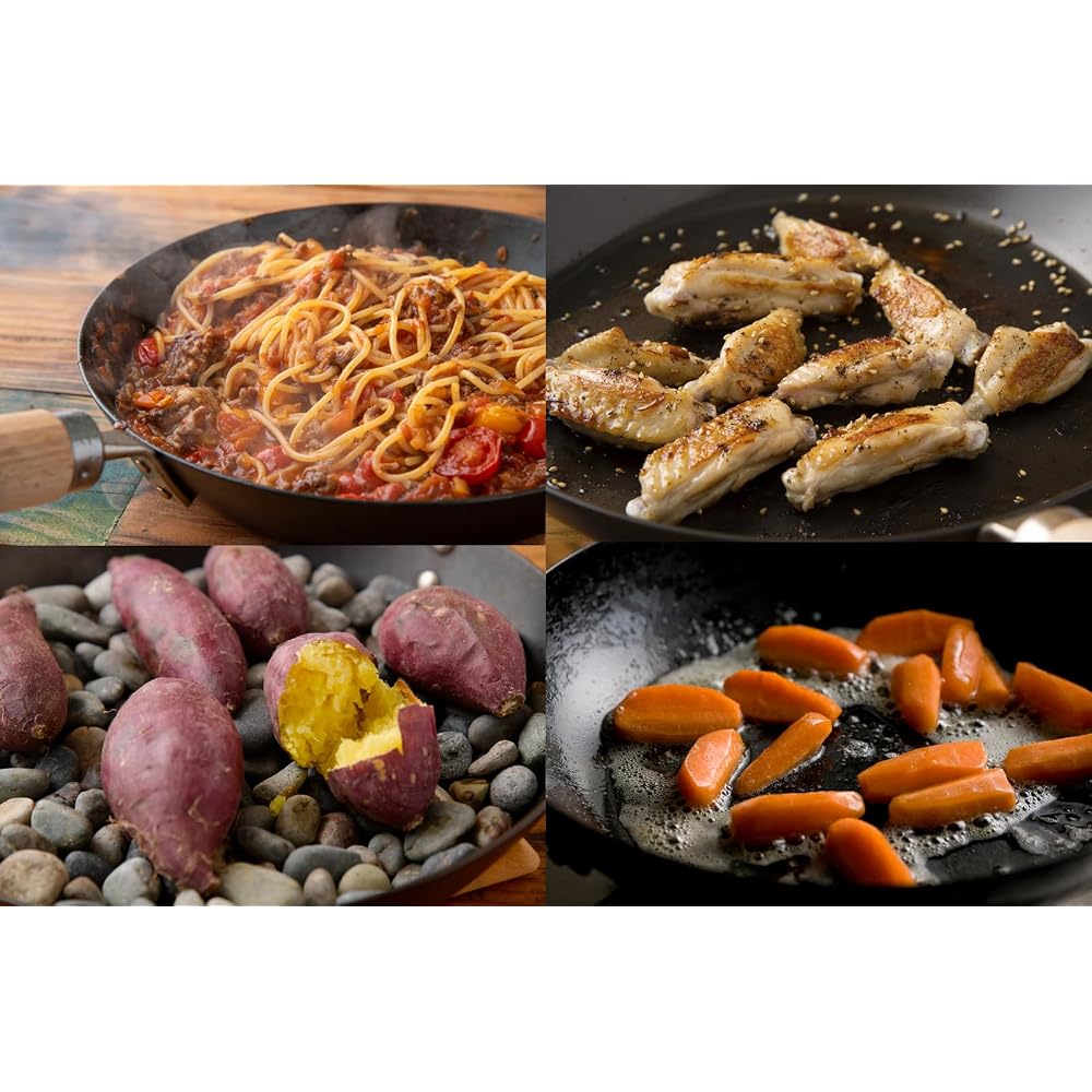 Riverlight Iron Frying Pan, Extreme Series, Japan, 26cm, IH Compatible, Made in Japan, Wok