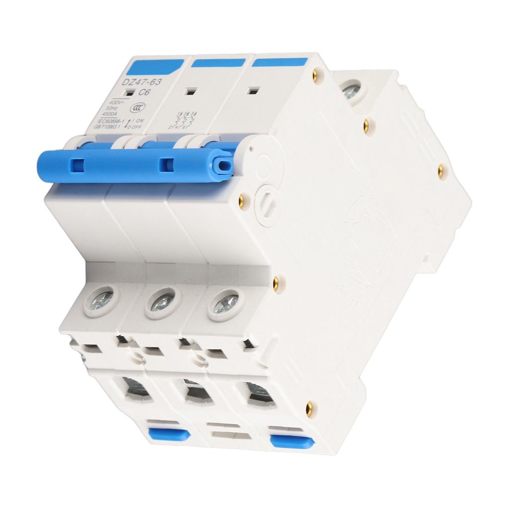 AC 400V 6101620A 3-полюсный миниатюрный автоматический выключатель MCB Защитный выключатель DZ4763?(6A)