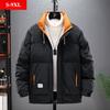 S-9XL Большие размеры Зимняя мужская одежда Модное, универсальное хлопковое пальто с воротником-стойкой, Большие размеры Большие размеры Свободное, устойчивое к холоду, теплое хлопковое пальто