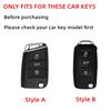 TPU Car Key Case Remote Cover Shell Holder Chain Keyring Fob For VW Volkswagen T-ROC Golf 7 Polo Tiguan T-Cross Jetta EOS Beetle
