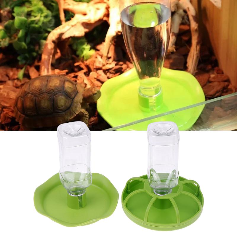 Диспенсер для питья воды для рептилий, миска для еды, кормушка для ящериц и гекконов, круглая миска, поилка для черепах, бутылка для питья, кормушки для рептилий