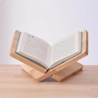 Настольная подставка для чтения из массива дерева, наклонная подставка для кулинарной книги, компактная, для стола