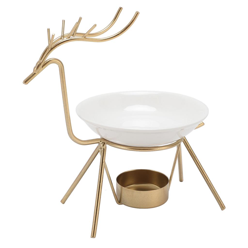 Керамический подсвечник для чайной свечи, нагреватель воска в форме оленя, железное украшение для дома, винтажное эфирное масло