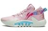 Li Ning Badfive 2 Низкие Удобная Амортизация Нескользящие Износостойкие Низкие Баскетбольные Кроссовки Мужские Розовые ABFT029-6