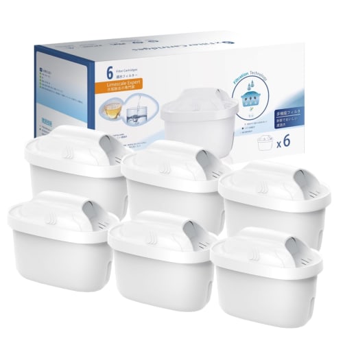 Compatible with Brita Maxtra water filter cartridges, high-purity filters for water filters, set of 6