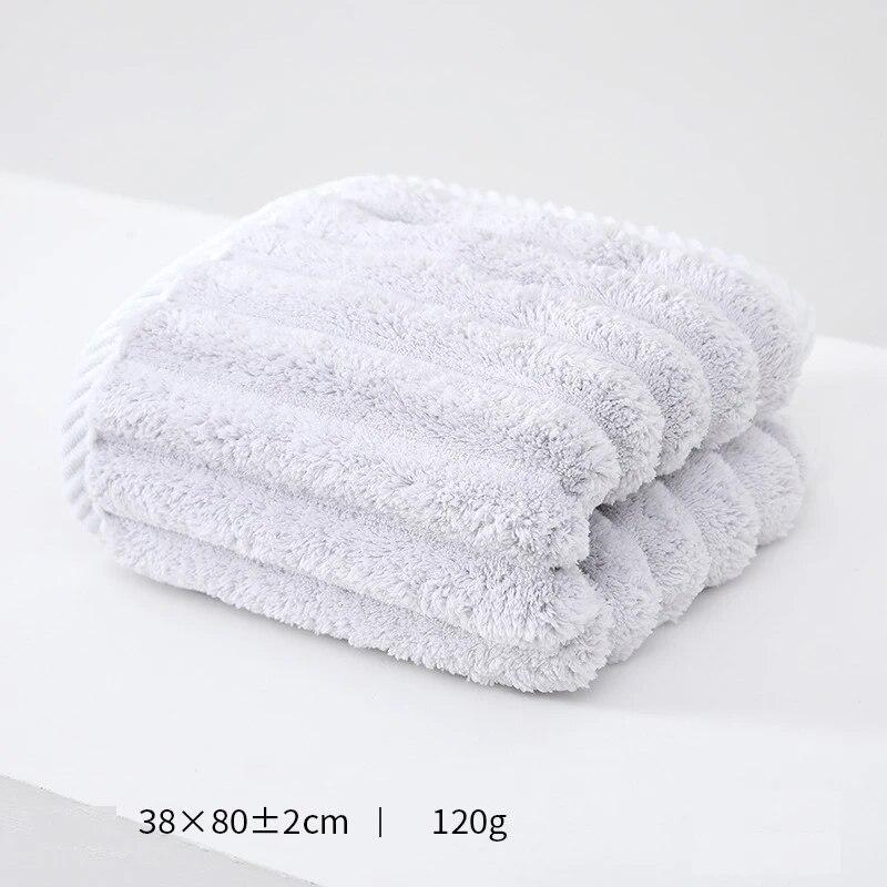 Утолщенное полотенце Coral Fleece Plus Velvet, приятное для кожи, мягкое, впитывающее, полосатое, моющее полотенце для лица