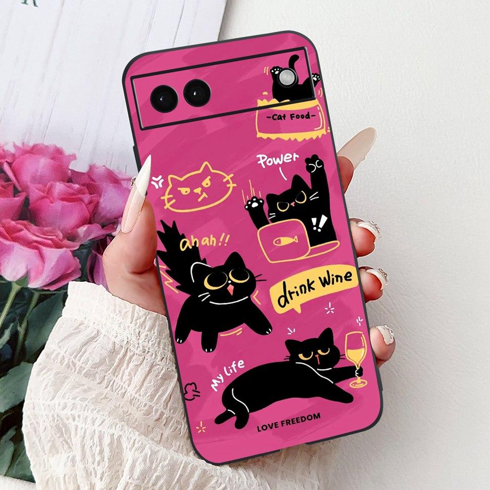 Luxury Painted Cover For Google Pixel 6A Case Soft Silicone Phone Case For Google Pixel 6A Google6A 2022 Back Cover 6.1"