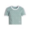 Originals X Disney Стич SS22 Мультяшный Принт Логотип Футболка с коротким рукавом Женские Топы Светло-зеленый HT3943