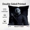 MMichael MMyers Horror Movie Cushion Cover Plush Fabric Soft DoubleSided Printed Sofa Warm Winter Home Child Gift Pillow Case