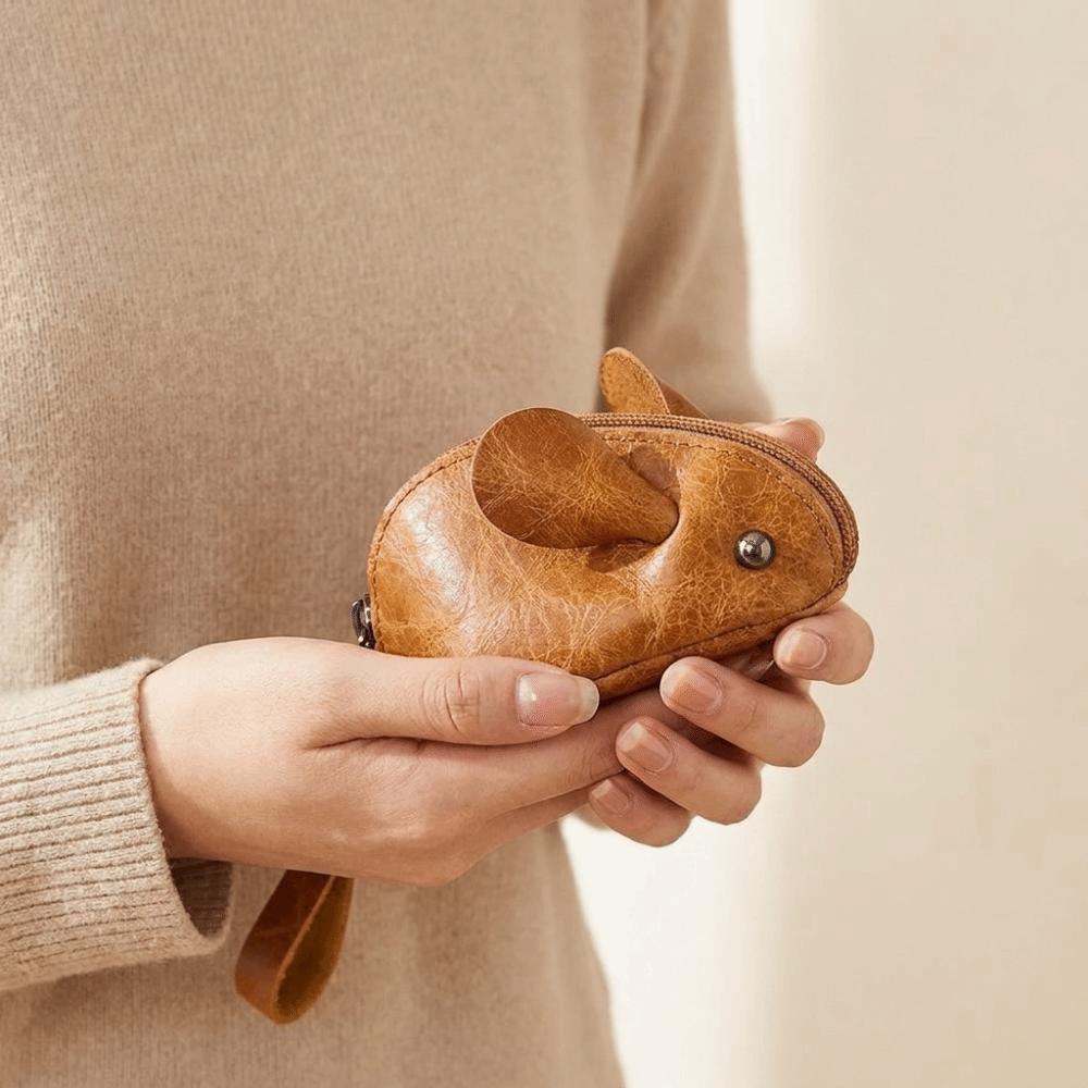Милые мультяшные кошельки-мышки Однотонные держатели для карт Сумка Мини-кошелек для мелочи Сумка для хранения Кожаная сумка на молнии для ключей Студенческий