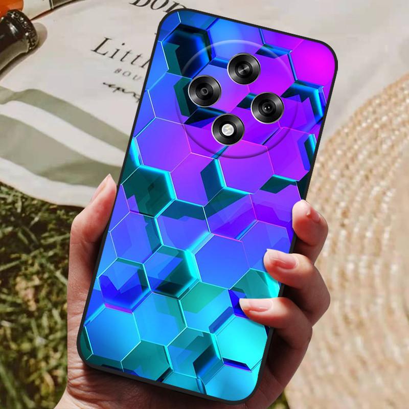 Для чехла Oppo Reno 12F Reno12 FS Роскошный расписной телефон Силиконовая задняя крышка Для Oppo Reno12 F 5G FS Чехлы Защитная оболочка Capas