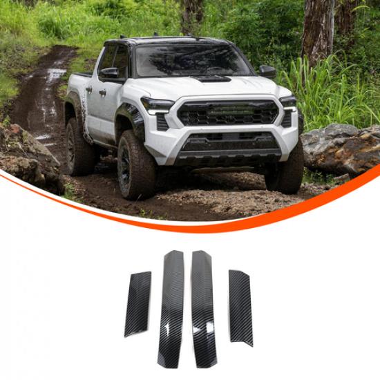 ABS Carbon Fiber Rearview Side Mirror Trim Cover Strip For Toyota Tacoma 2024+