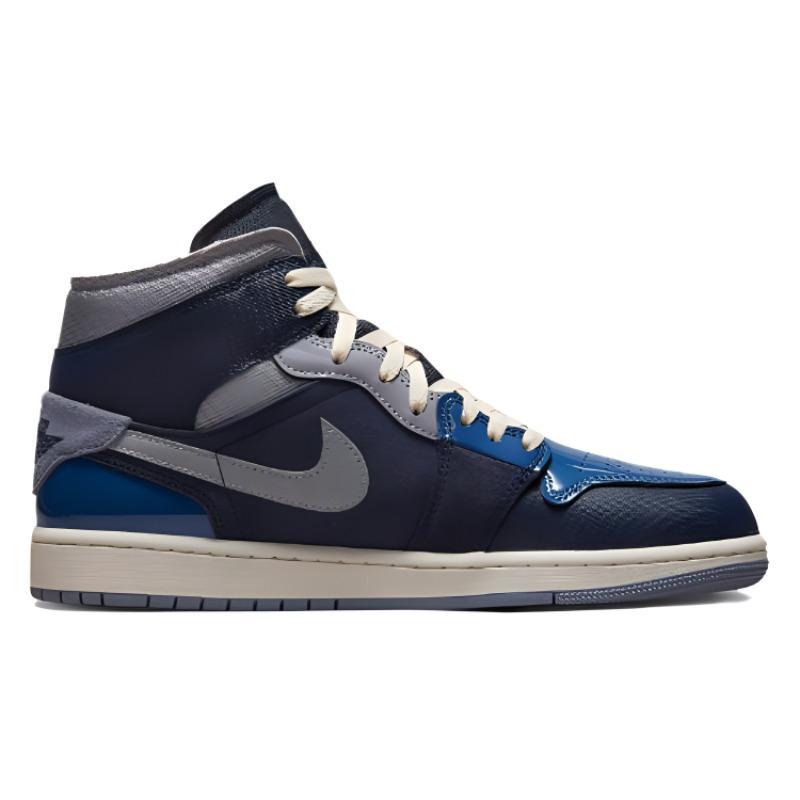 Jordan 1 Mid Se Craft Обсидиан Французский синий Пепельно-серый Белый DR8868-400