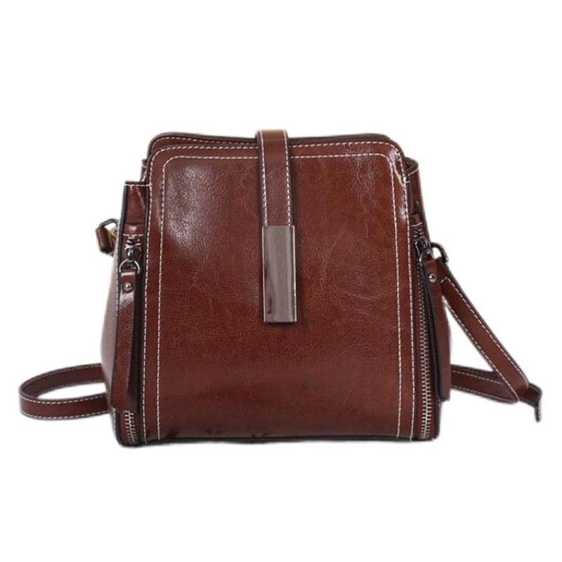 Женская сумка Four Seasons из натуральной кожи, модная сумка-ведро Advanced Sense, сумка через плечо из коровьей кожи