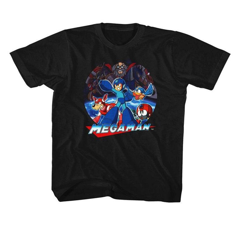 Черная футболка для малыша Mega Man Collage