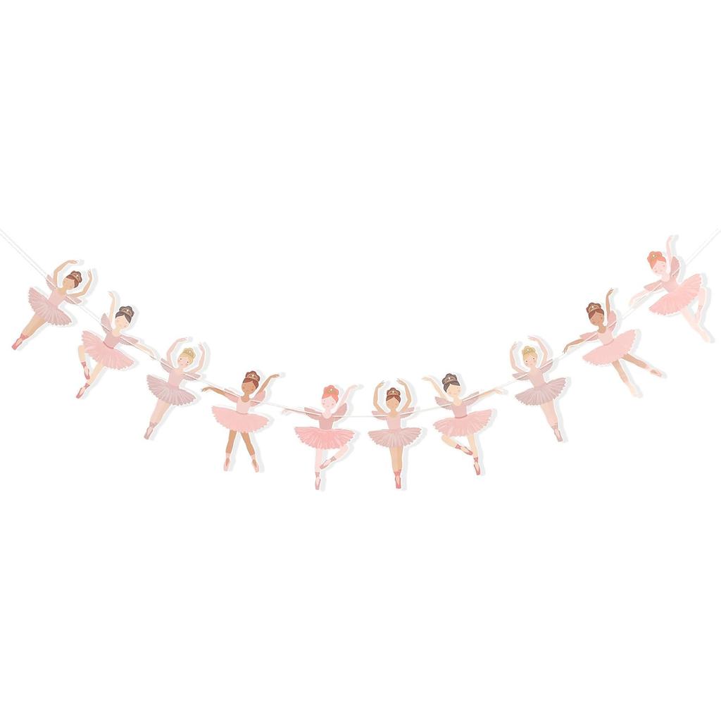 Ballet Girls Birthday Decorations - Ballerina Party Garland,Pink Ballet Banner,Girls Dance Party Hanging Garland Photo Props,Ballerina Wedding Party