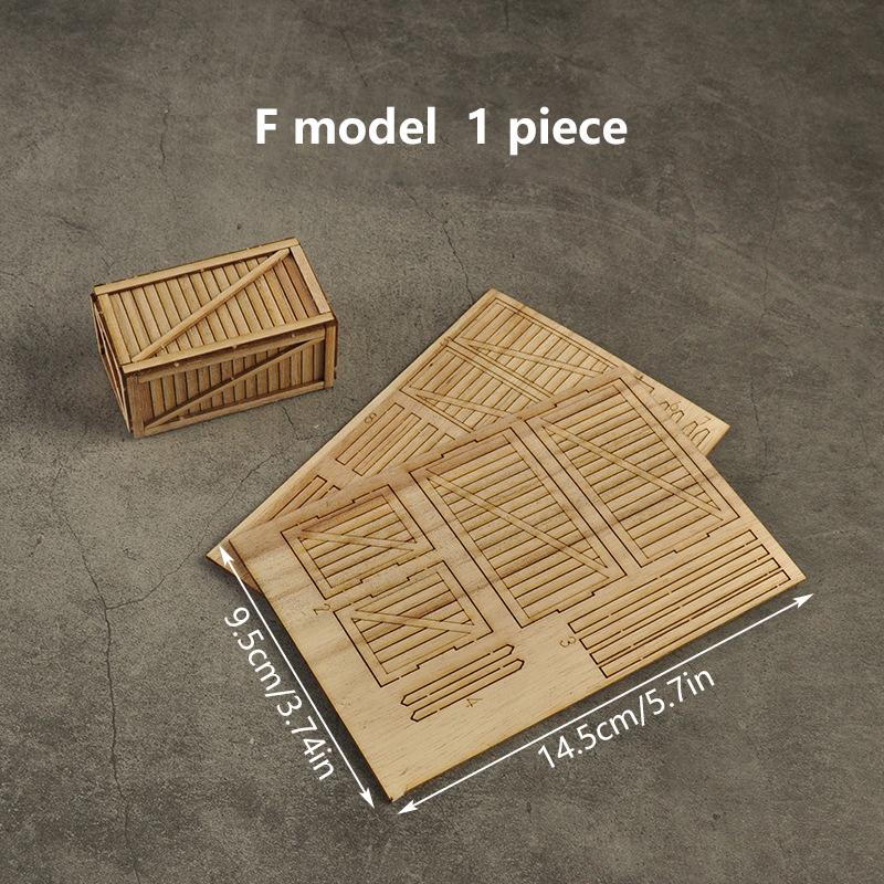 1:35 Миниатюрная деревянная коробка/поднос кронштейн сборочная модель ручная работа DIY материалы для макета сцены песочного стола диорамный набор 1 шт.