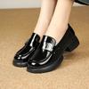Модные ретро лоферы на платформе, женские, осенние, новые, в британском стиле, повседневные, из маленькой кожи, на платформе, удобная повседневная обувь