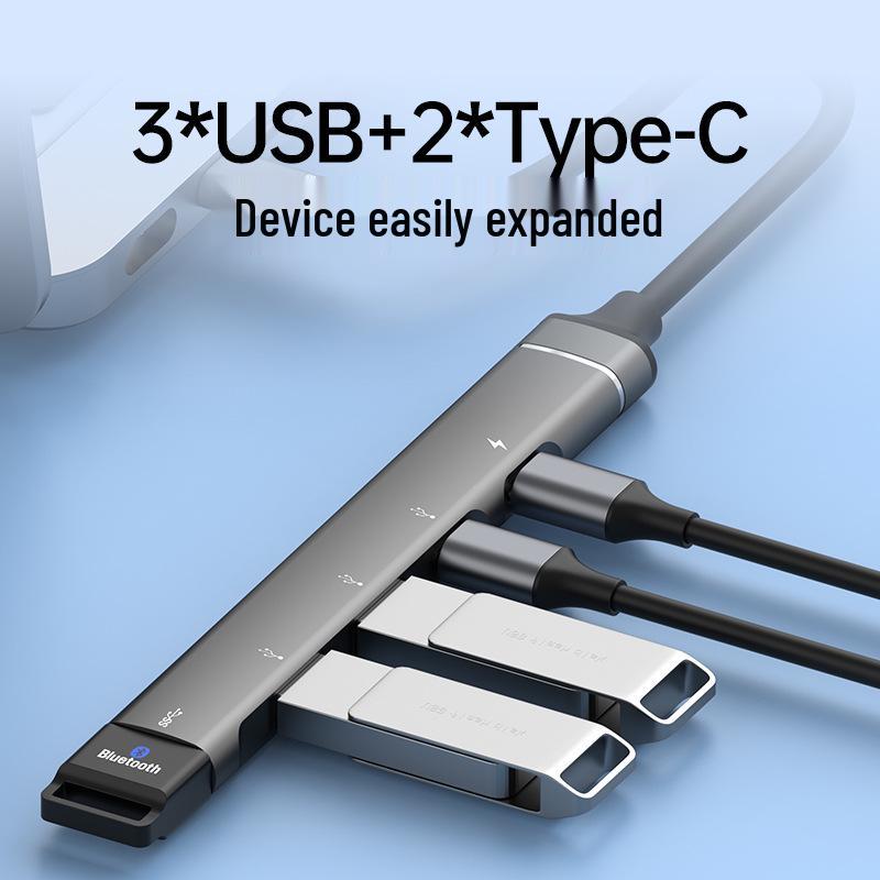 Многофункциональная док-станция расширения Type-C: USB 3.0 хаб для мыши, клавиатуры, U-диска и OTG-конвертации.