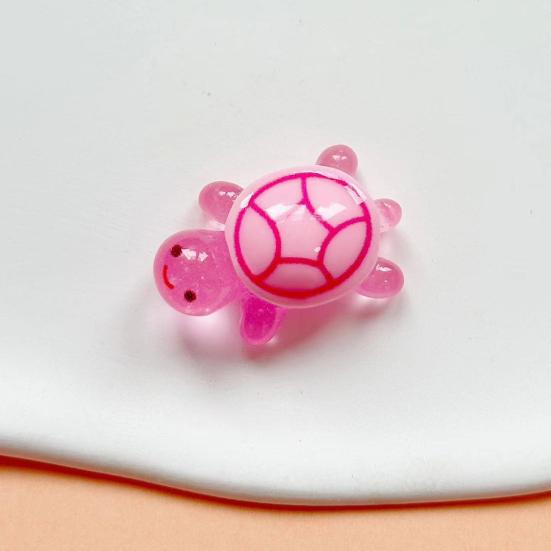 20 шт. Миниатюрная светящаяся фигурка черепахи, светящаяся в темноте, маленькая красочная модель черепахи, миниатюрная статуэтка животного из смолы, украшение, сувениры для вечеринки