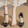 Small Fresh High Heels Fairy Style 2025 New Fashion Method Versatile Thin Heel Rhinestone Pointed Word with Single