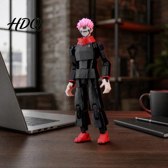 Модель персонажа аниме 3D-печатная фигурка с подвижными суставами Фигурка действия с аксессуарами Анимационный орнамент