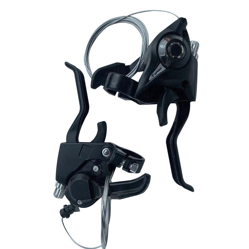 1Pairs For Shimano Mountain Bike Shift Levers Bike Handlebar ST-EF51 Gear Shifter/brake Lever 3 X 7,8 Speed Or Set Black V-brake