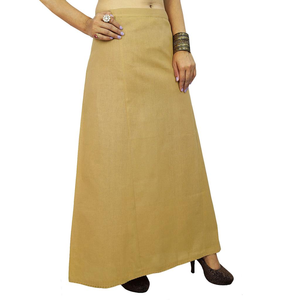 Inskirt Lining For Sari Ethnic Indian Ready-made Solid Cotton Petticoat