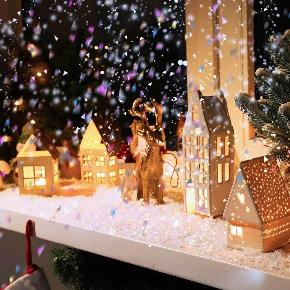 20/100g 3D Snowflake Decoration Artificial Snow Powder Artificial Snowflake Decor Winter Decoration
